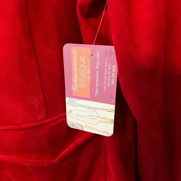 TRIBAL WOMEN’S MICROSUEDE RED JACKET SIZE XL - Picture 3 of 7